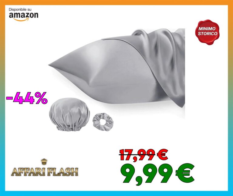 Seiwohl Set di 2 Federe Raso 50x70cm & un elastico e una cuffia, Federa per cuscino in seta, Design con Chiusura A Busta, Morbido come una Federe Seta Cuscino, Grigio Federe Cuscini 50×70