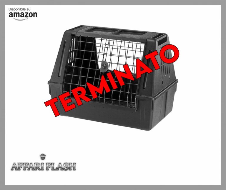 Ferplast Trasportino per Cani da Auto ATLAS CAR 80 SCENIC Trasporto Cani Auto con Agganci di Sicurezza Ottima Aerazione, 82 x 51 x h 61 cm.