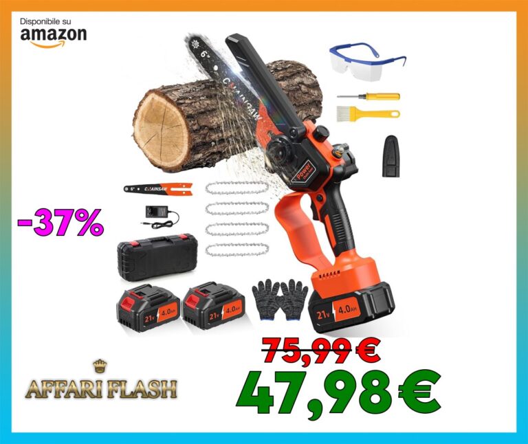Mini Motosega a Batteria 6 Pollici, Mini Motosega Elettrica con 8000mAh Batterie, 1000W Blushless Sega a Batteria per Potatura, il Taglio Del Legno e Giardini, Elettrosega Compatibile con Makita 18V