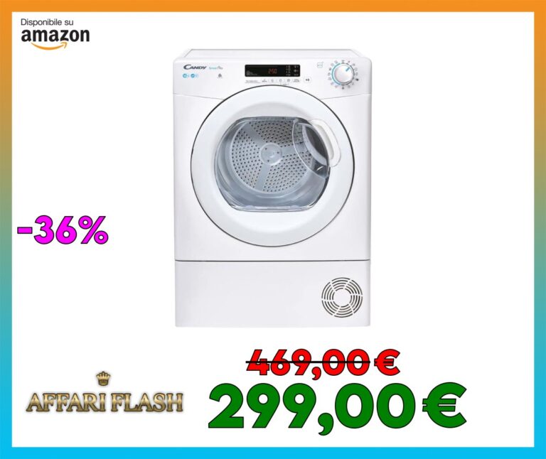 Candy Smart Pro Asciugatrice 10 Kg a Condensazione, Libera Installazione, Classe B, Connessione Wi
