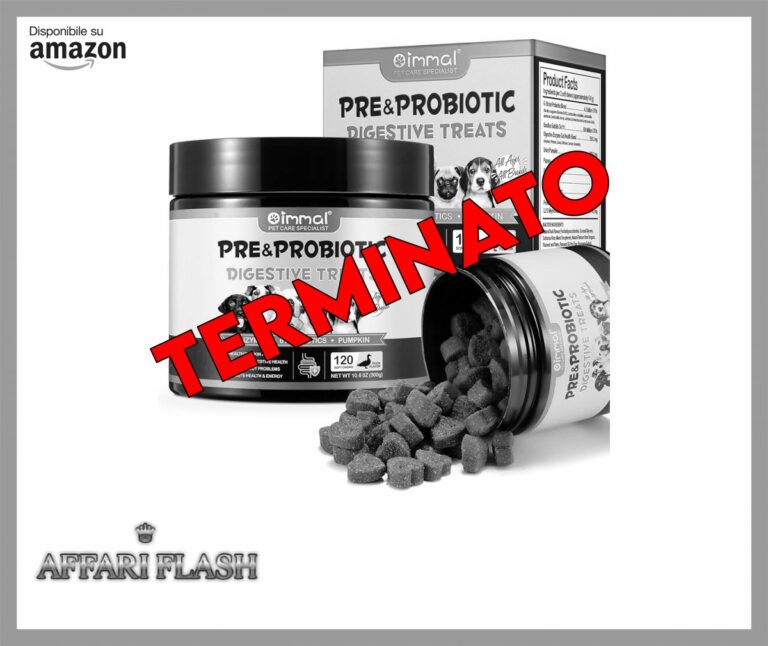 Probiotici per Cani, Probiotici per Cani Enzimi digestivi, Salute dell’intestino, Prurito cutaneo, Allergie, Equilibrio dei lieviti, Sistema immunitario e Supporti per la Salute Generale