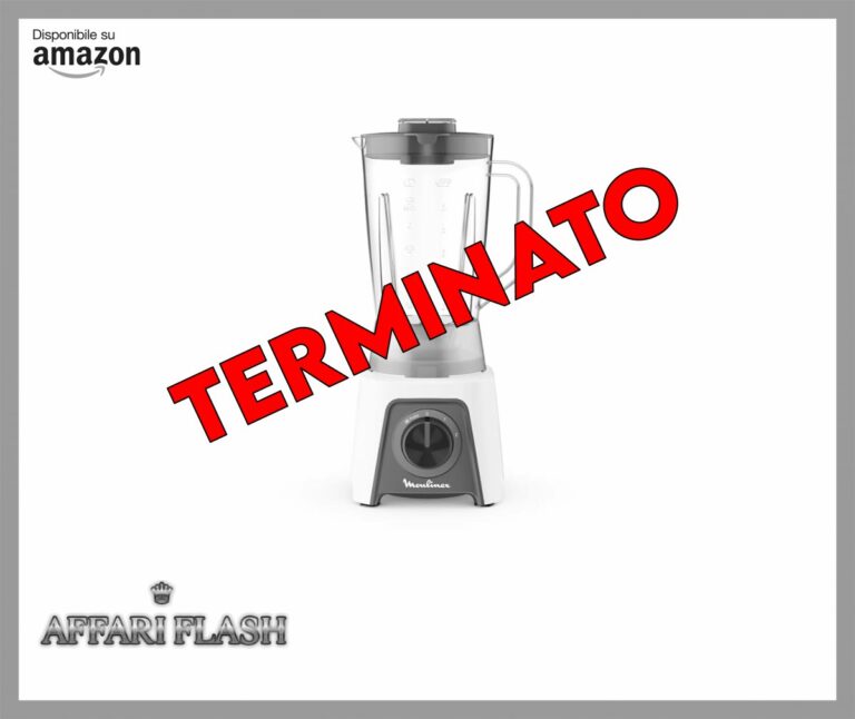 Moulinex Blendeo + Frullatore Elettrico, 450 W, 1.5 L, Tritatutto con 2 Velocità, Funzione Pulse e Tritaghiaccio, Blender Frullato, Etichetta Duraforce e Tappo Dosatore, Bianco, LM2C01