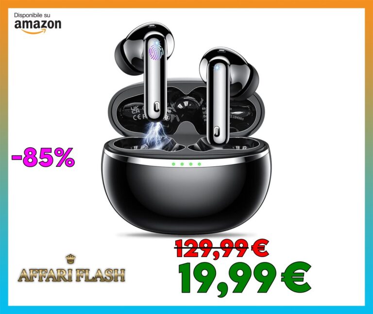 Cuffie Bluetooth, Auricolari Bluetooth 5.3 In Ear con 4 HD Mic ENC Cancellazione Rumore Hi