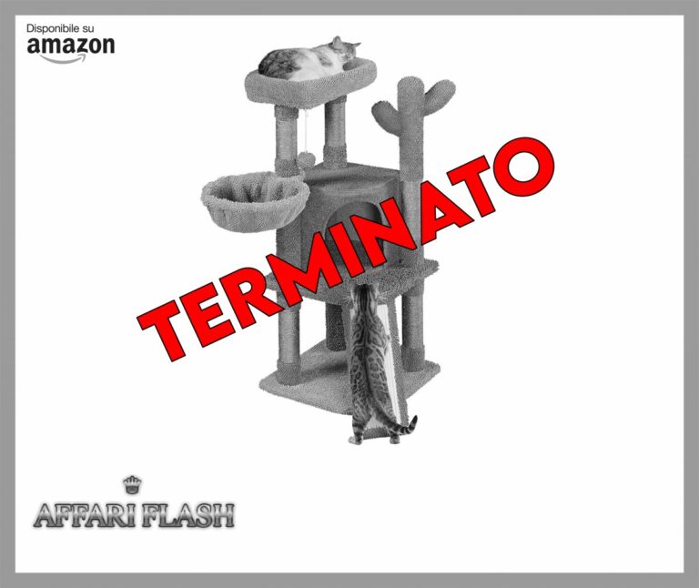Yaheetech Albero Tiragraffi per Gatti a Forma di Cactus in Truciolato e Corda di Sisal 42,5 cm × 42,5 cm × 106,5 cm