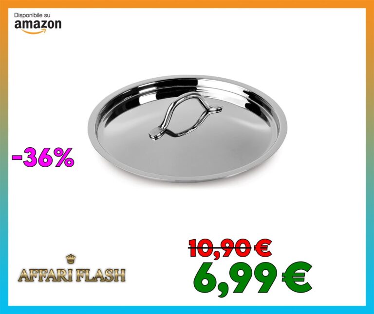 Lagostina Coperchio Every Acciaio Inox 18/10 Cm14 Pentole e Preparazione Cucina, Inossidabile, Argento, 14 cm