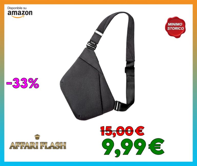 HALOVIE Antifurto Borsa da Petto, Zaino Monospalla con Protezione RFID Borsa a Tracolla Slim Bag per Viaggio Aereo Uomini Donne