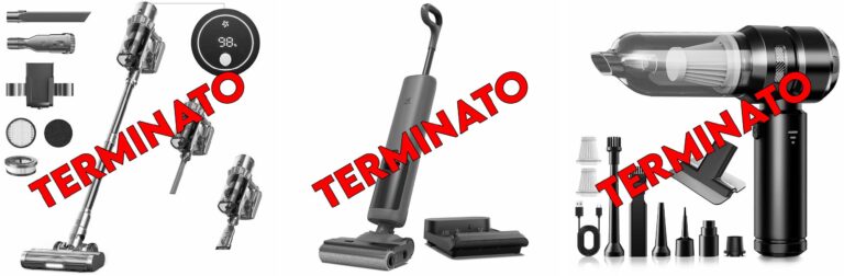 45KPa/550W Aspirapolvere Senza Fili, 65 min/1,6L Scopa Elettrica Senza Fili Autocaricante Ultra