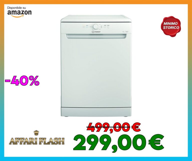 Indesit IN2FD14BNP80W, Lavastoviglie Libera Installazione Larghezza 60 cm, Profondità 59 cm, Altezza 85 cm, Lavastoviglie Esterna Con Capacità 14 coperti, Classe Energetica D