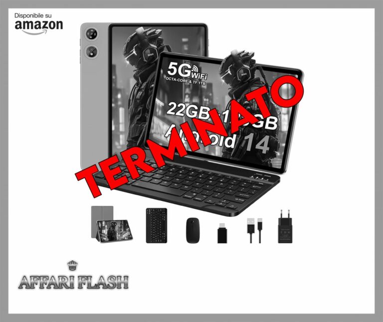 Android 14 Tablet 10 Pollici con 22GB RAM + 128GB ROM (TF/1TB), Octa