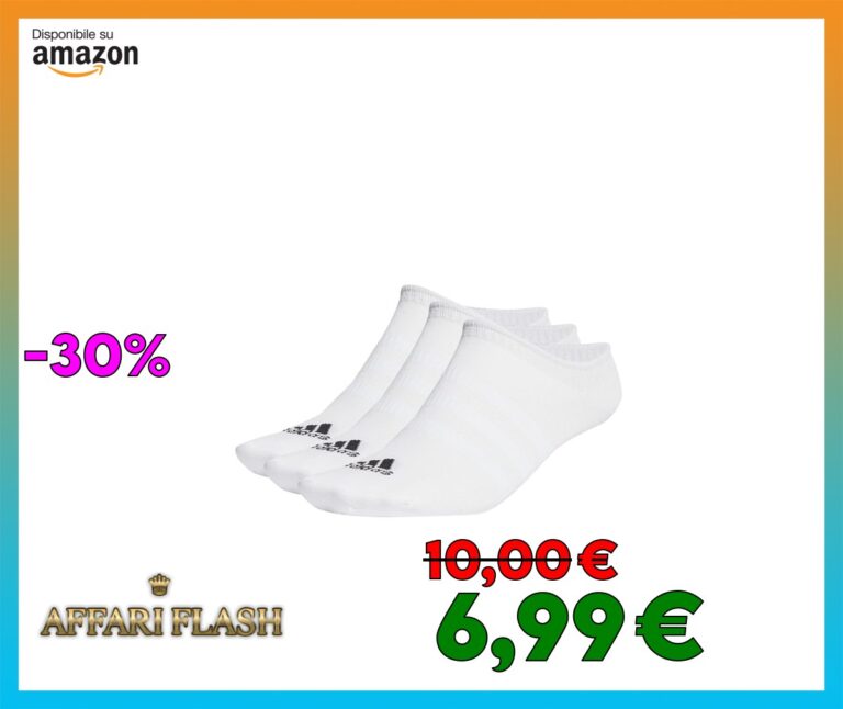 adidas Thin And Light 3 Pairs No Show Socks Calzini Invisible/Sneaker Unisex