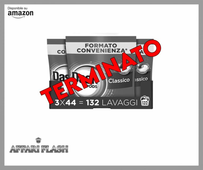 Dash Pods Detersivo In Capsule, 132 Lavaggi, Classico, Rimuove Le Macchie, Igienizza, Brillantezza Per I Capi (44×3)
