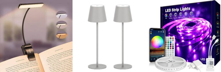 Gritin 19 LEDs Lampada Luce da Lettura per Libro, Luce per Lettura Libri a Letto con Clip