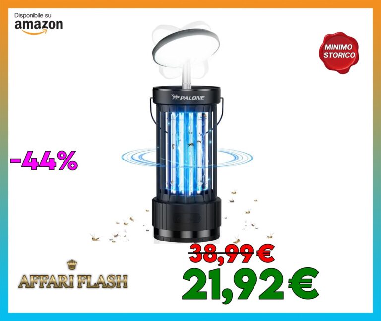 PALONE Lampada Antizanzare Elettrica 4000mAh USB