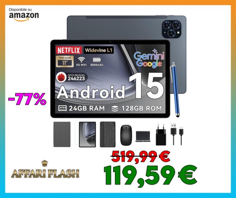 TABWEE Tablet 11 Pollici Android 15, Tablet con Tastiera, 24GB RAM+128GB ROM+2TB Espansione, Octa