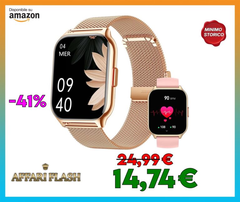 ️ ZOSKVEE Smartwatch Uomo Donna, Effettua/Rispondi alle Chiamate, 2.0″ Fitness Orologio, 100+ Modalità Sportive, Monitoraggio SpO2/Sonno/Pressione Sanguigna/Frequenza Cardiaca, Compatibile iOS/Android