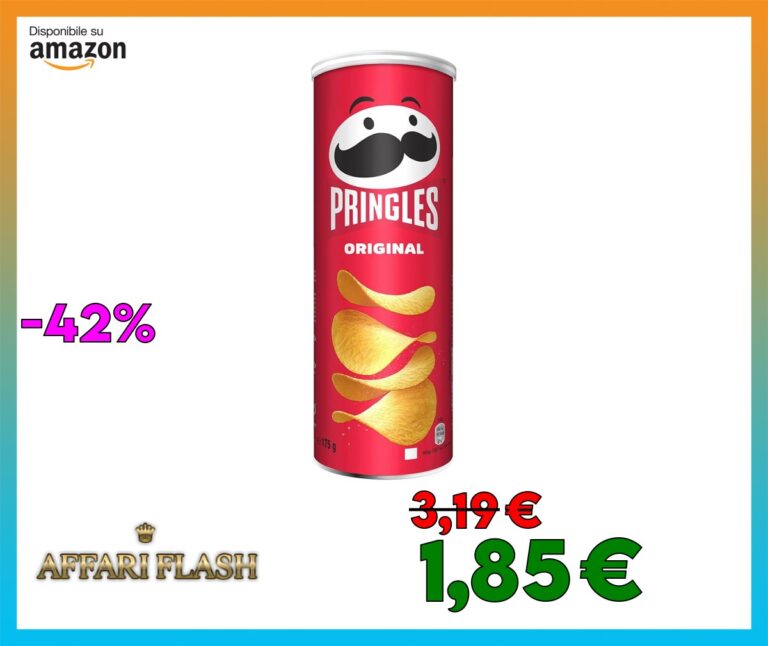 Pringles Original | Snack salato | Chips a base di patate | Vegetariano | Perfette per l’aperitivo | Confezione singola da 175g