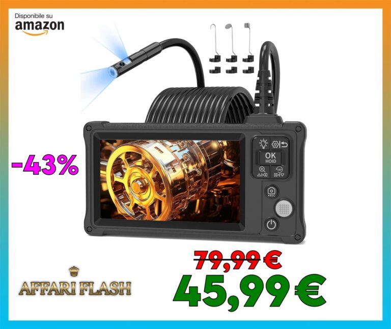 Ennovor Endoscopio Industrial con Schermo Grande da 5