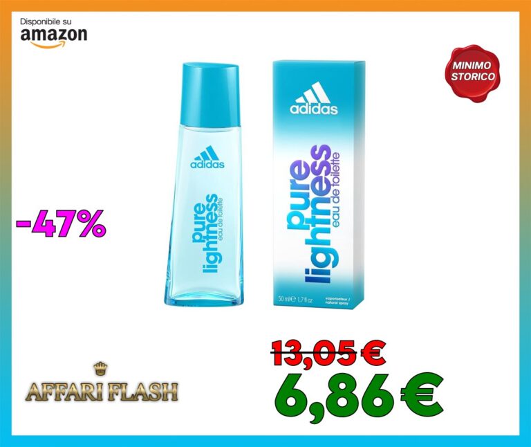Adidas, Pure Lightness Eau de Toilette Spray, Profumo da Donna, 50 ml