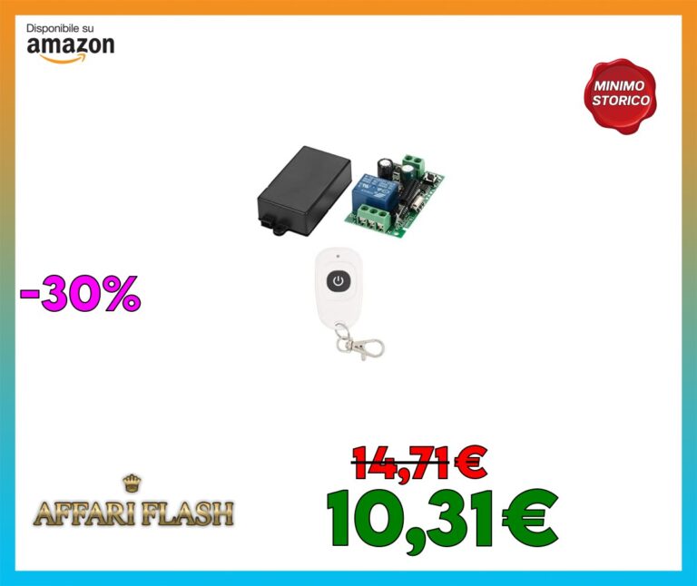 QIACHIP Interruttore relè a radiocomando,interruttore luce telecomando senza fili,ricevitore AC 220V 240V 1 canale 433Mhz con 2 trasmettitori