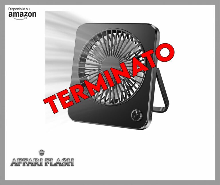 JATEKA Mini ventilatore USB, ventilatore da scrivania molto silenzioso con 3 potenti velocità, ventilatore da tavolo con cavo da 1,2 m per ufficio, camera da letto, soggiorno, campeggio