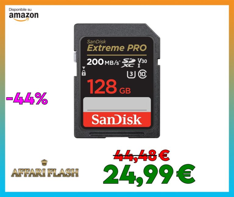 SanDisk 128GB Extreme PRO scheda SDXC + RescuePro Deluxe fino a 200 MB/s UHS