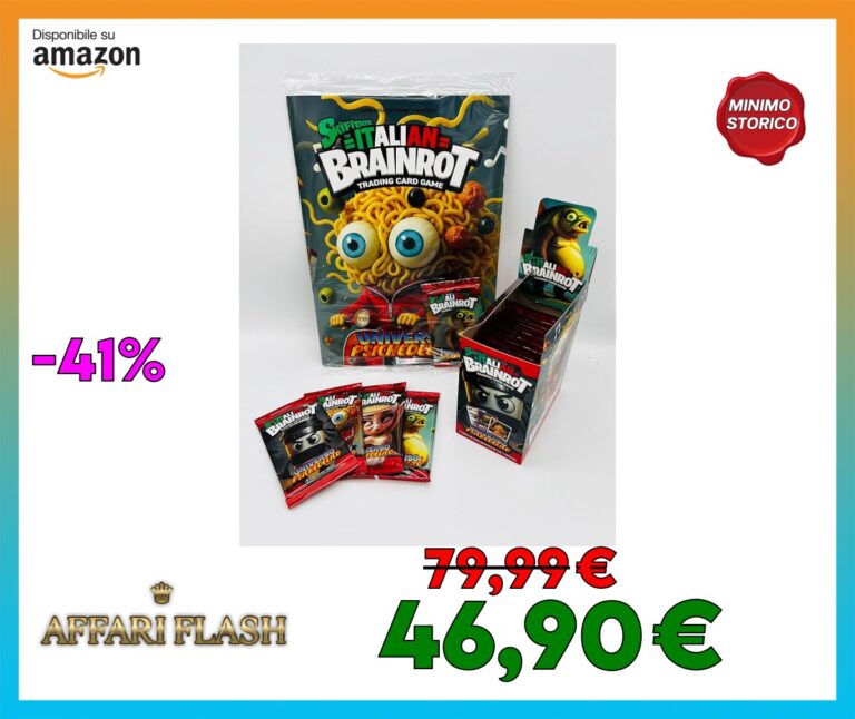 manuelkant Album Raccoglitore + Scatola Box 24 bustine sigillate per la raccolta Skifidol Italian Brainrot TCG Gioco carte Collezionabili