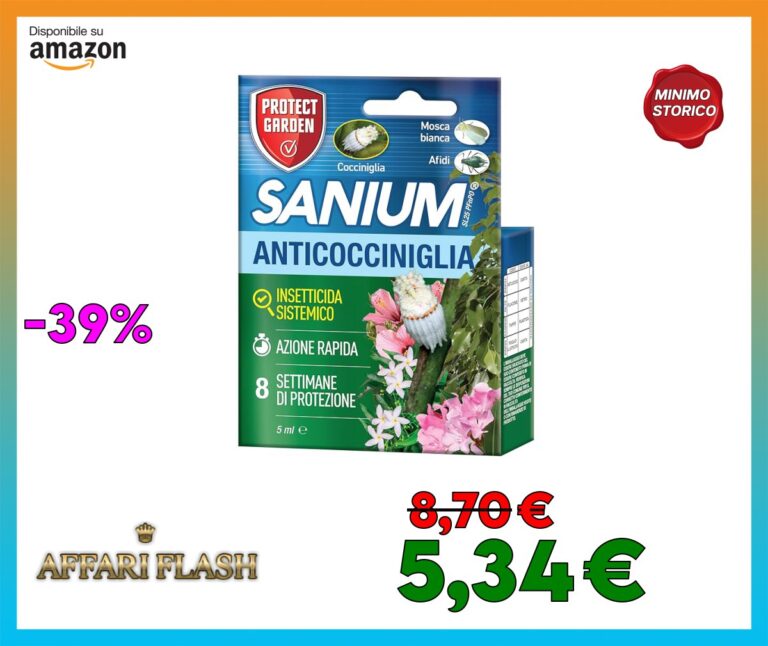 PROTECT GARDEN Sanium SL 25 Anticocciniglia PFnPO, Insetticida Sistemico Concentrato. Elimina Cocciniglia Sia Fasi larvali Che Adulte. Rapida Azione Abbattente. Fino a 8 Settimane di Protezione. 5ml