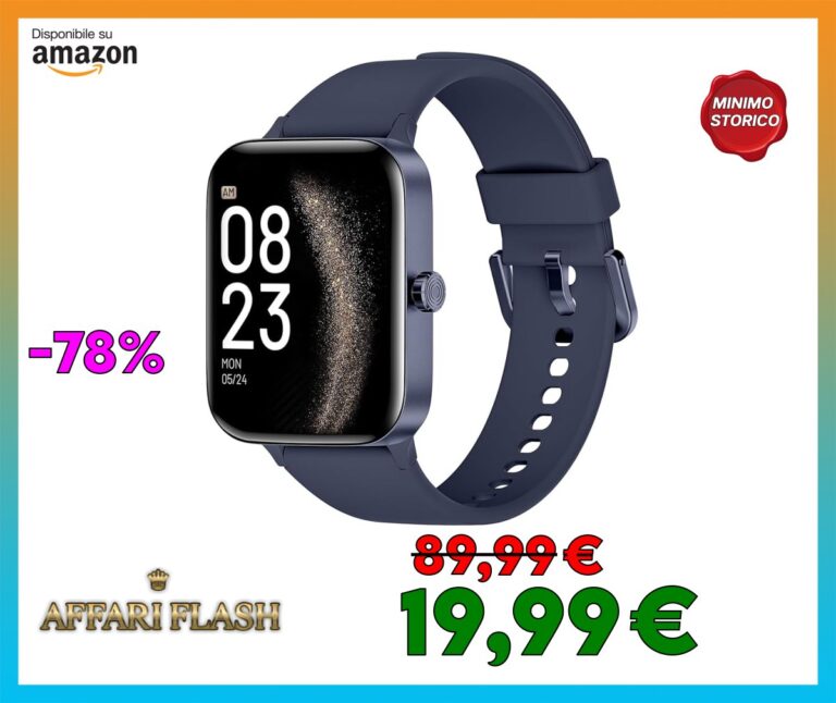️ KIUVKAS Smartwatch Uomo Donna, 1.95″ Full Touch Screen Smartwatch con Effettua/Risposta Chiamate, Fitness Tracker con Pressione Sanguigna e Monitor Sonno, 140+ Sport Step Counter per Android iOS