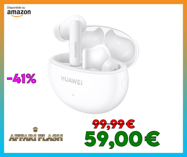 HUAWEI FreeBuds 5i, iOS, Cuffie Bluetooth 5.2 Wireless, Audio Hi