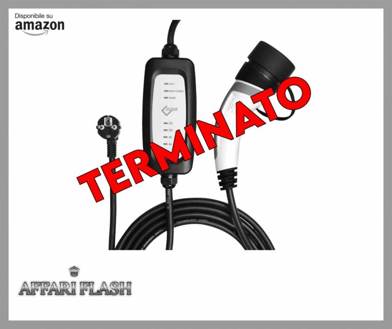 EVIEUN EV Cavo di Ricarica 7 Metri, Caricatore Auto Elettrica Tipo 2 Schuko Portatile Standard Europeo con Scatola di Ricarica Commutabile 6