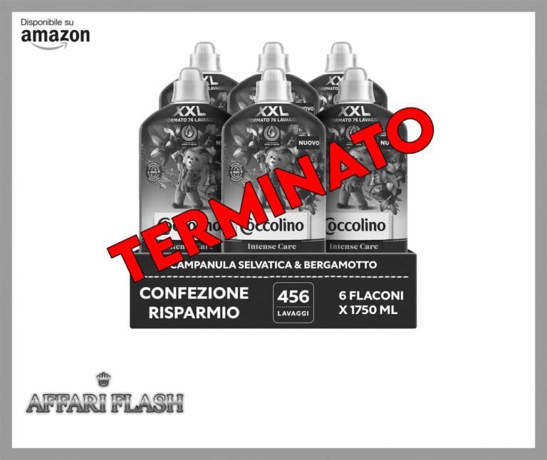 Coccolino Ammorbidente Concentrato Campanula Selvatica e Bergamotto, Ammorbidente Lavatrice Intense Care con Tecnologia Pro