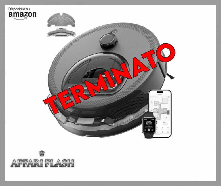 LEFANT M330Pro Robot Aspirapolvere Lavapavimenti con Mappatura, Navigazione dToF, Zona vietata, Evitamento ostacoli PSD, Aspirazione 5000Pa, 150 minuti, Pulizia programmata, Alexa/APP/WiFi, Grigio