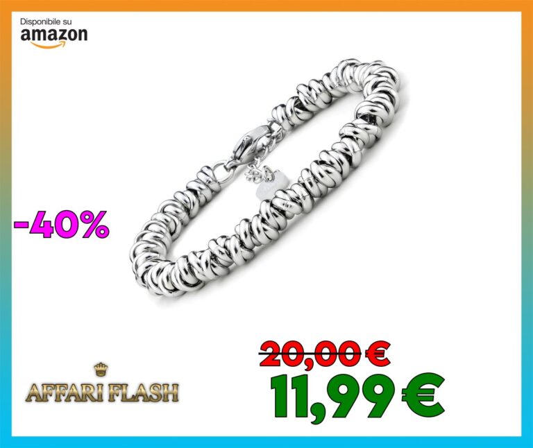 SAGA GIOIELLI® BRACCIALE DONNA INTRECCIATO NODINI ACCIAIO DIVERSI COLORI