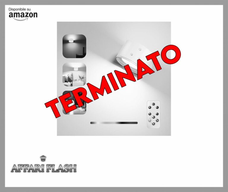 Lampada da Parete, Lampada Led Con Telecomando Batteria Ricaricabile, Lampada A Led Per interni Con Controllo 4 Livelli di Luminosità 3 Modalità di Colore Ruotabile A 360°(Bianco + 7 colori RGB)