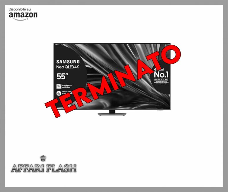 Samsung TV QE55QN85DBTXZT Neo QLED 4K Mini LED, Smart TV 55″ Processore NQ4 AI Gen2, Simple Chamfer, DVBT