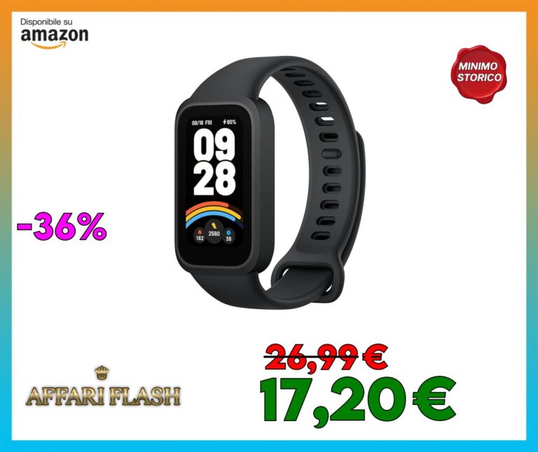 ️ Xiaomi Smart Band 9 Active, Schermo TFT 1.47″, Monitoraggio Salute