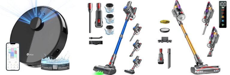LEFANT M1 Robot Aspirapolvere Lavapavimenti con Mappatura,Navigazione LDS,4000 Pa