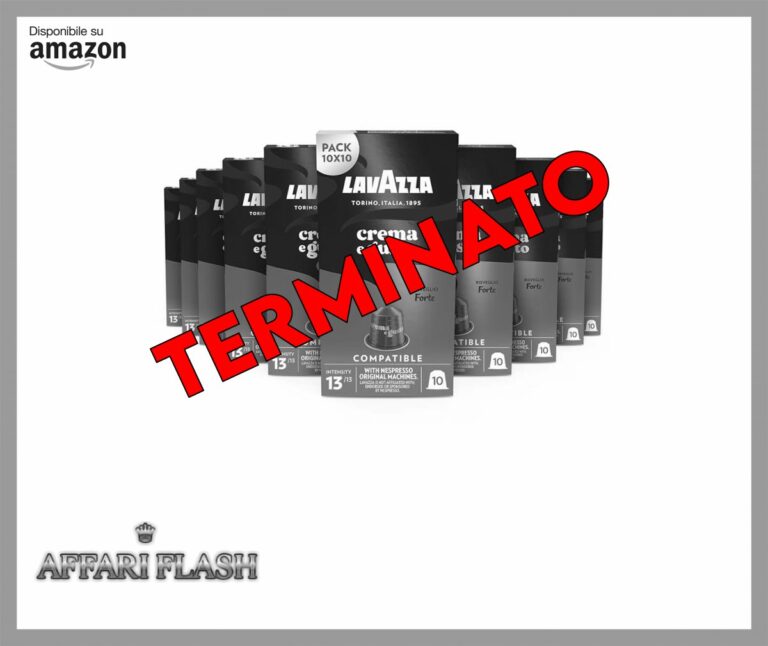 Lavazza, Crema e Gusto Forte, 100 Capsule in Alluminio Compatibili con Macchine Nespresso Original, con Note di Cacao e Legno, Arabica e Robusta, Intensità 13/13, Tostatura Scura, 10 Confezioni