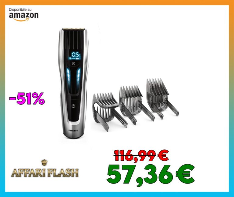 Philips HC9450/15 Serie 9000 Regolacapelli con Pettini Motorizzati, Lame in Titanio, 400 Impostazioni di Lunghezza, Precisione 0.1 mm, Tempo Funzionamento 120 min