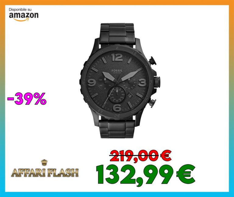 ️ Fossil Nate Watch for Men, Quartz Chronograph Movement with Stainless Steel or Leather Strap