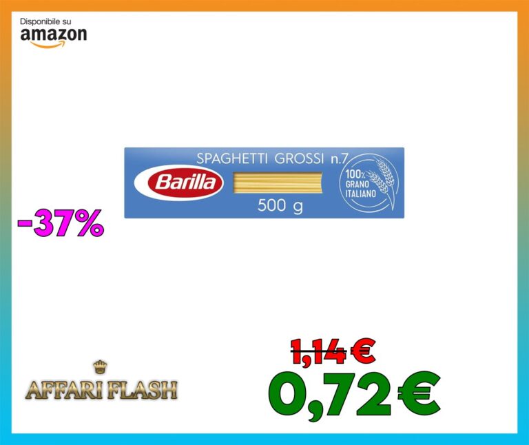 Barilla Pasta Spaghettoni, Pasta Lunga di Semola di Grano Duro 100% Italiano, Forma Corposa e Spessore Equilibrato, 500g