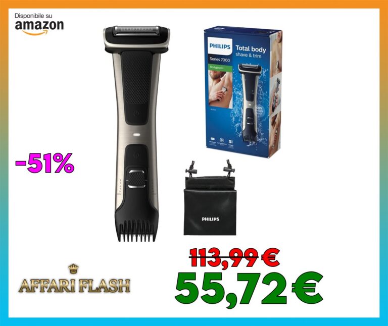 Philips BG7025/15 Bodygroom 7000 Depilatore Corpo da Uomo, Wet&Dry, Pettini Regolabili 3