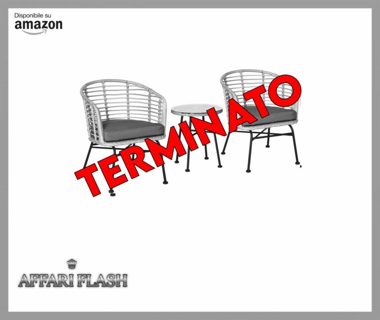 Outsunny Set di Mobili da Giardino 3 Pezzi in Rattan, 1 Tavolini e 2 Sedie da Balcone in Stile Boho Chic, Grigio