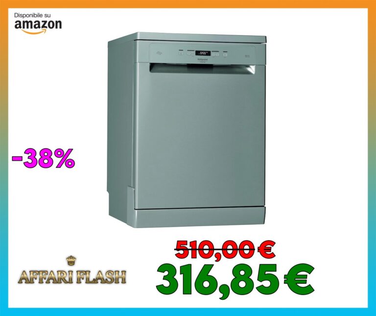 Hotpoint Ariston HFC 3C26 CW X, lavastoviglie verticale, 14 posti, terzo cestello, inox