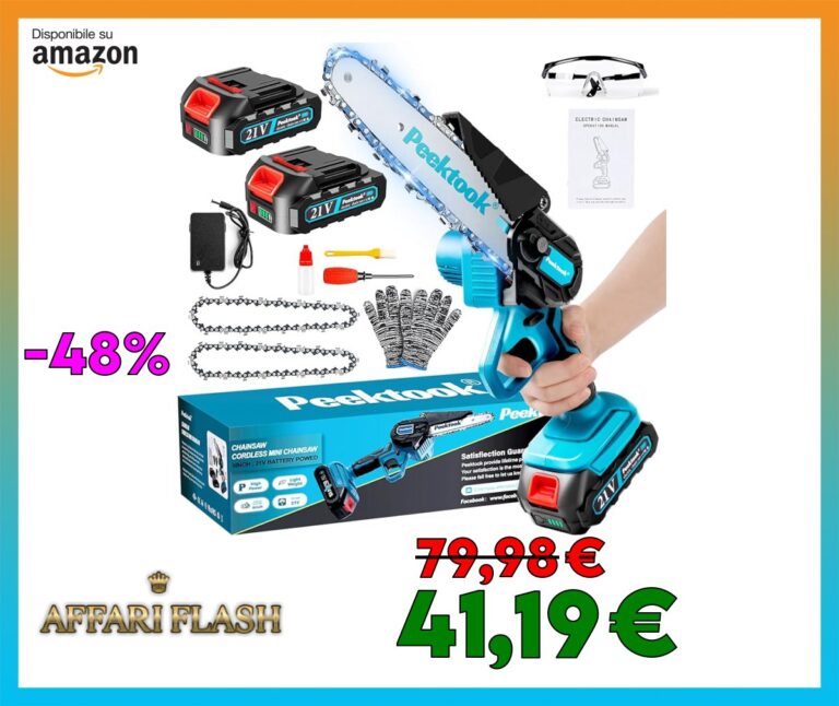 Mini Motosega a Batteria per Potatura, 1000W Motore Brushless 6 Pollici Motosega Elettrica con 4000mAh Batterie di grandi capacità, 2 Catene e Blocco di sicurezza per il Taglio Del Legno e Giardini