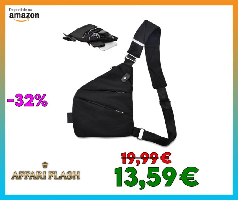 YAOZUP Borsa da Viaggio Antifurto, Crossbody Spalla Petto Zaino Antifurto, Borsa a Tracolla Antifurto, Borsa da Petto Multitasche per Uomo e Donna
