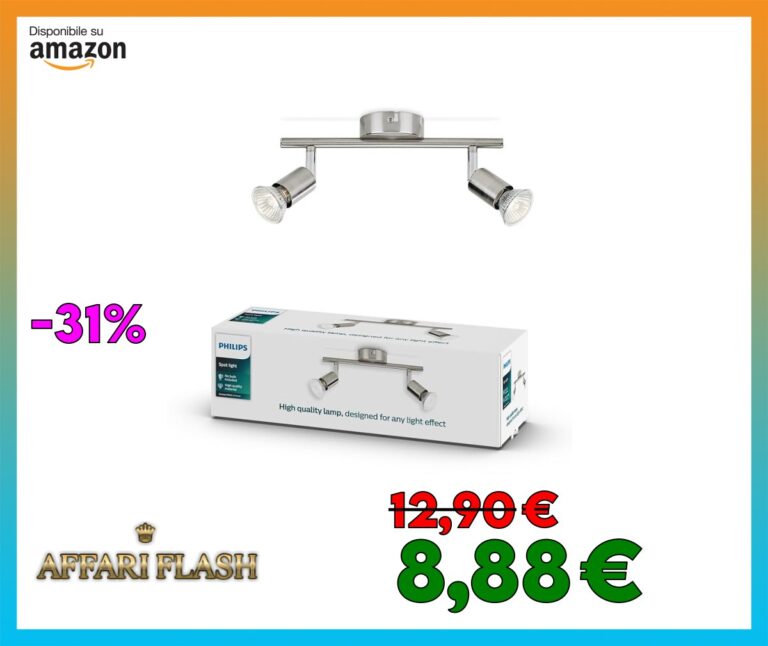PHILIPS Lighting Limbali, Lampada Faretti da Soffitto, 2 Punti Luce, Acciaio