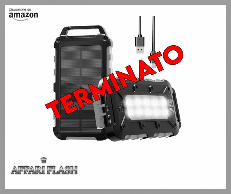 Powerbank Solare 26800mAh, PD15W Caricabatterie Solare Portatile USB C 3,0A Batteria Esterna 2 Uscite e 2 Ingresso Caricatore Solare con Luci LED Rapida per Smartphone, Tablet, Campeggio Ecc
