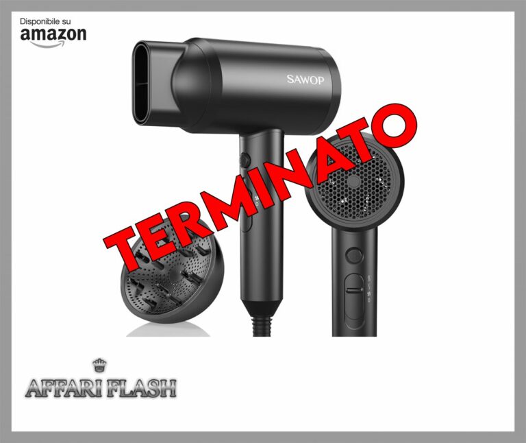 Sawop Phon Capelli Professionale Diffusore per Asciugacapelli Ionico per Capelli Ricci, Asciugacapelli da 1800W con Ugello, Asciugacapelli da Salone con Pulsante Caldo/Freddo per Donna/Uomo
