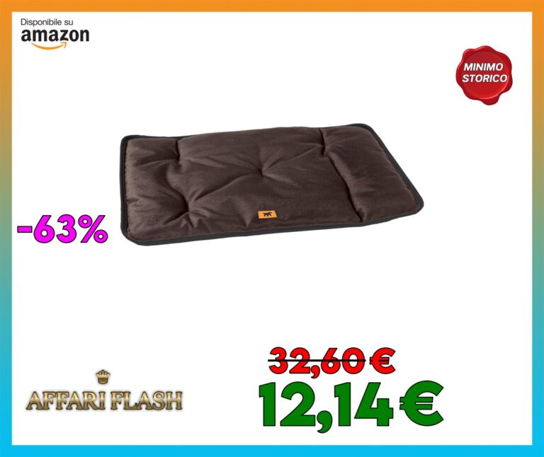 Ferplast Cuccia Cane Cuscino Cane Cane Taglia Media Tessuto Antigraffio Lavabile in Lavatrice a 30° Materassino Cane Impermeabile 83 x 50 x 3,5 cm.Marrone
